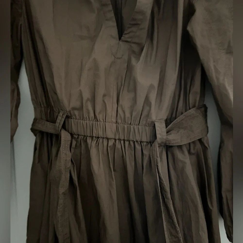 NWOT J. Crew Tie Waist V Neck Midi Dress - Picture 7 of 11